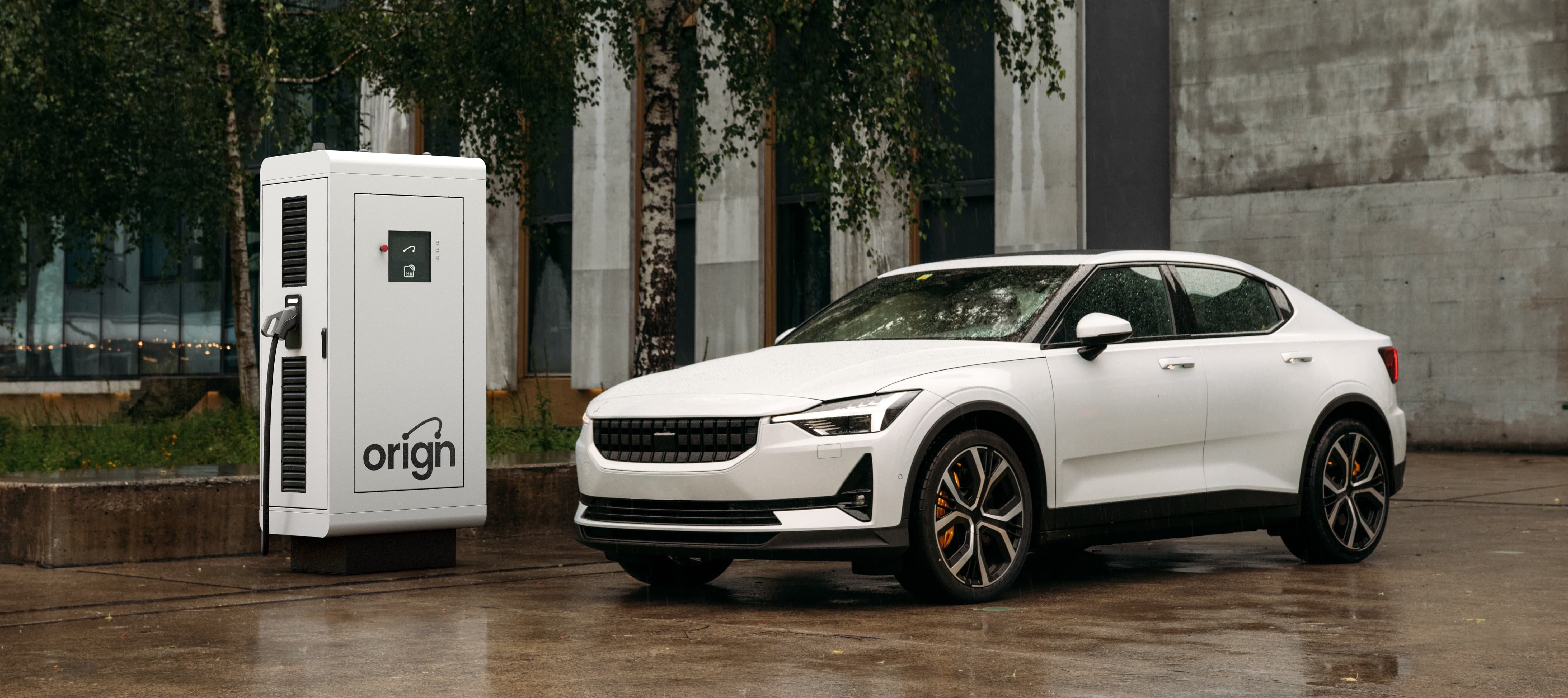 Origin station charging electric van